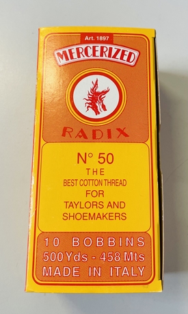 RADIX 500 Yards gemerceriseerd katoengaren, per 10 st.